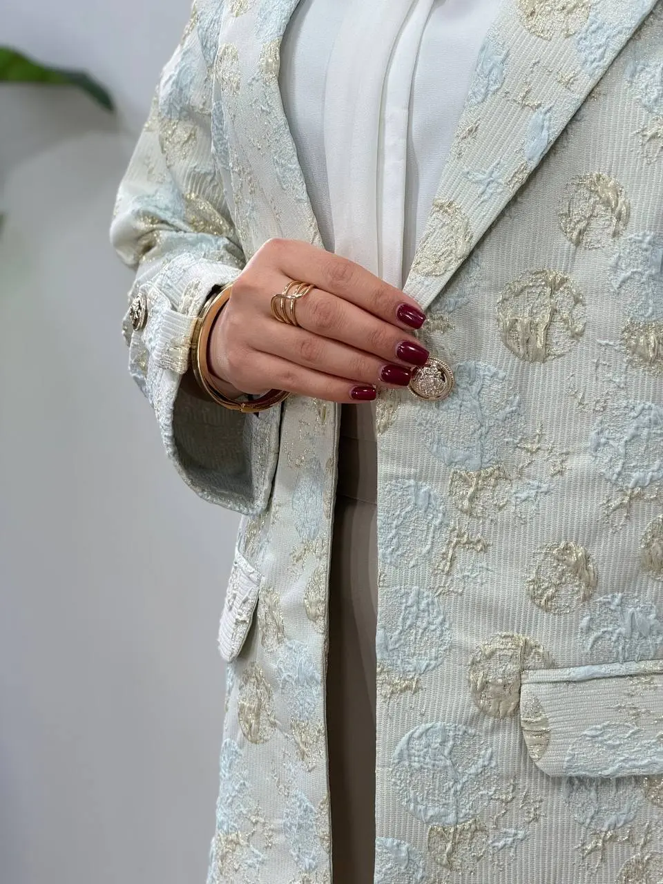 مانتو کتی ژاکارد آیسو سپیده